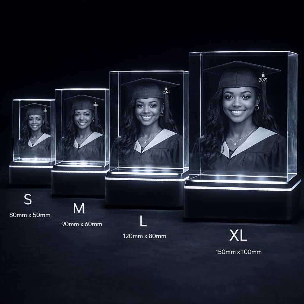 The Signature Crystal – 3D Engraved Photo Keepsake - Extra Large