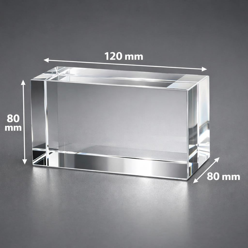 The Signature Crystal – 3D Engraved Photo Keepsake - Large