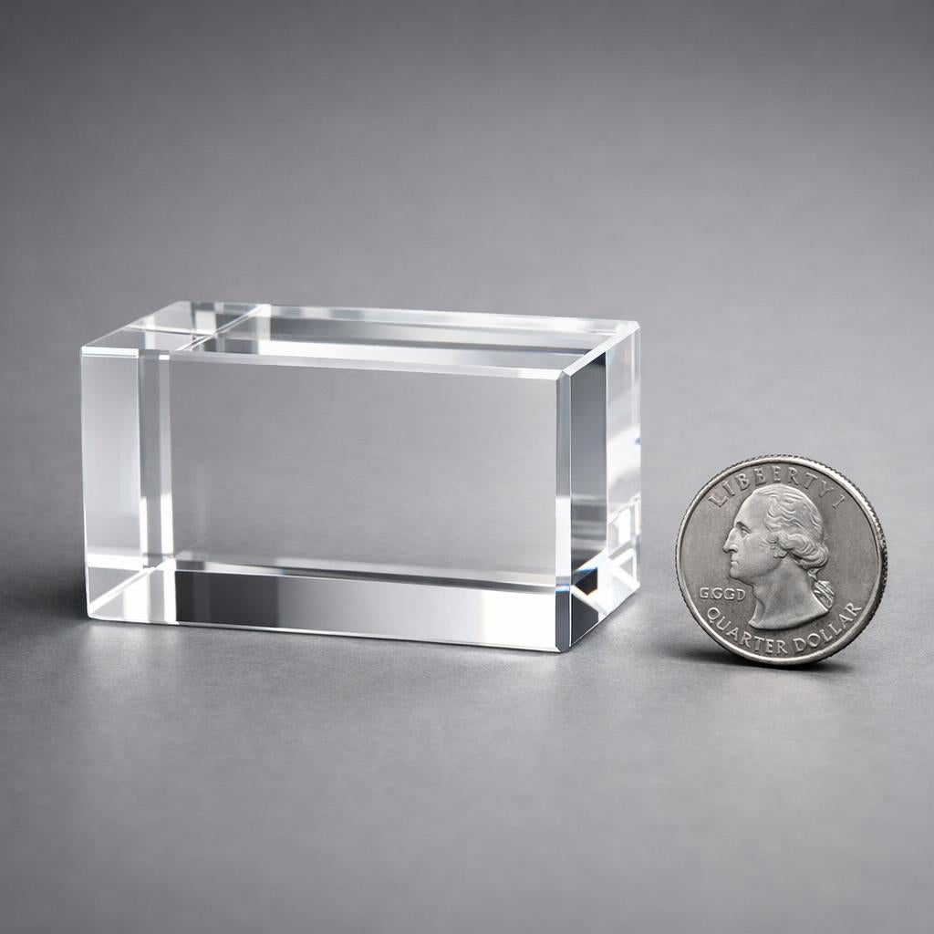 The Signature Crystal – 3D Engraved Photo Keepsake - Small