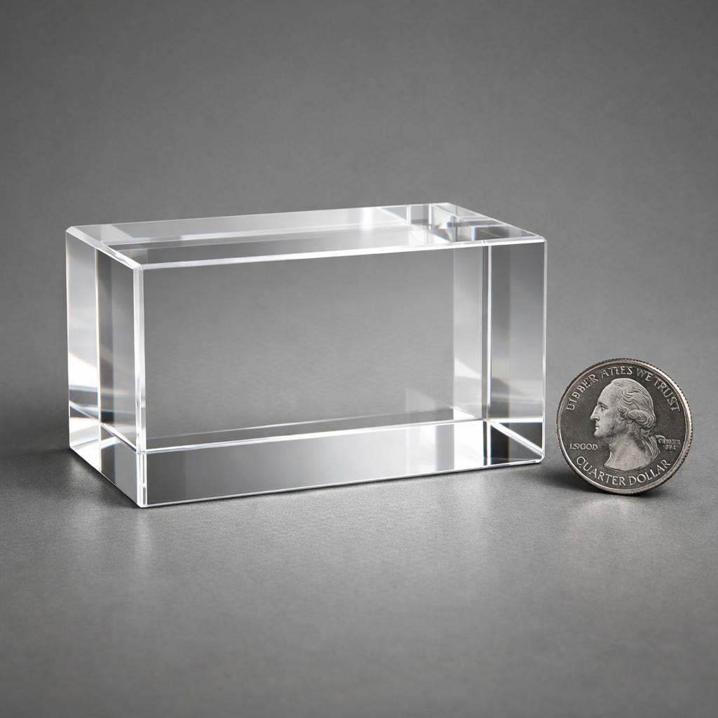 The Signature Crystal – 3D Engraved Photo Keepsake - Medium